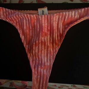 Dippin' Daisy's Festival Collection Tie Dye Velvet Seaport Thong Bikini Bottom